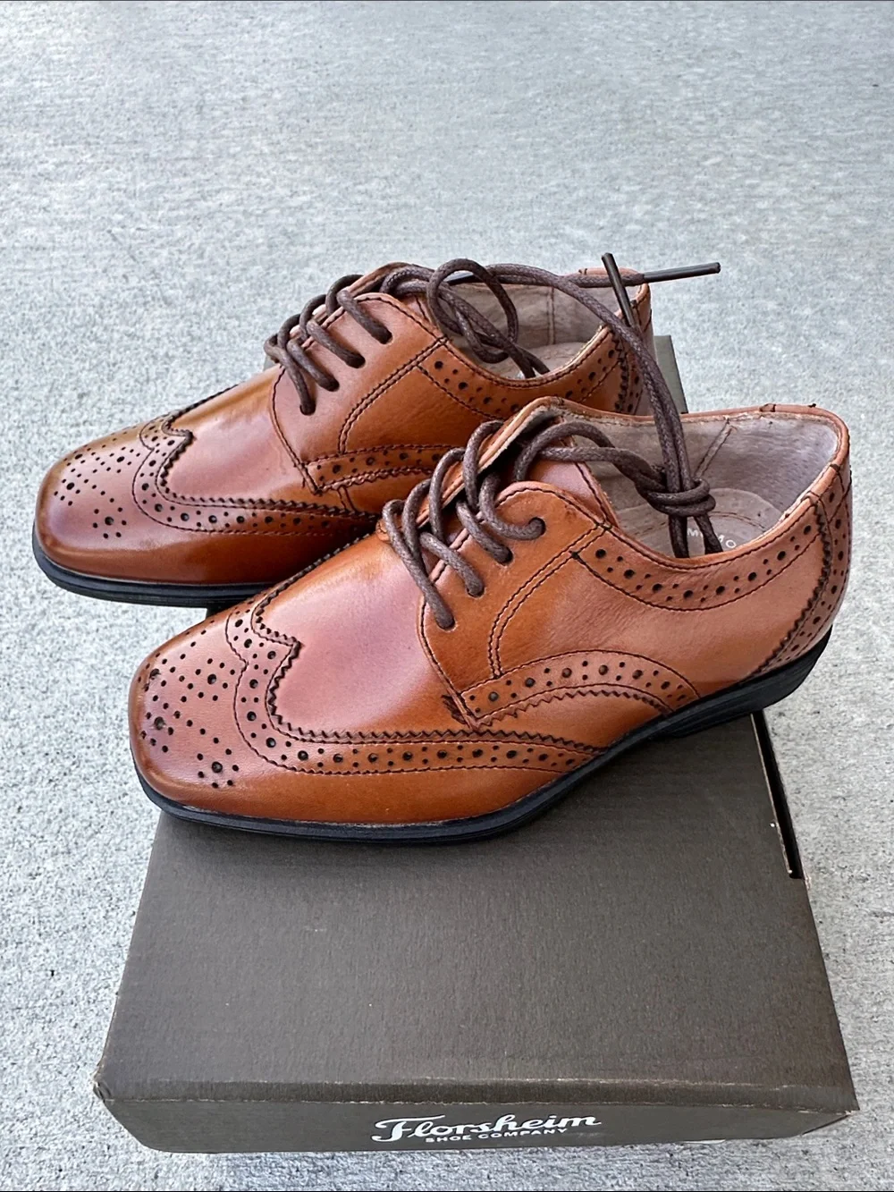 Florsheim Tan Wingtip Oxford Dress Shoes